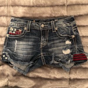 Miss Me American Flag Shorts